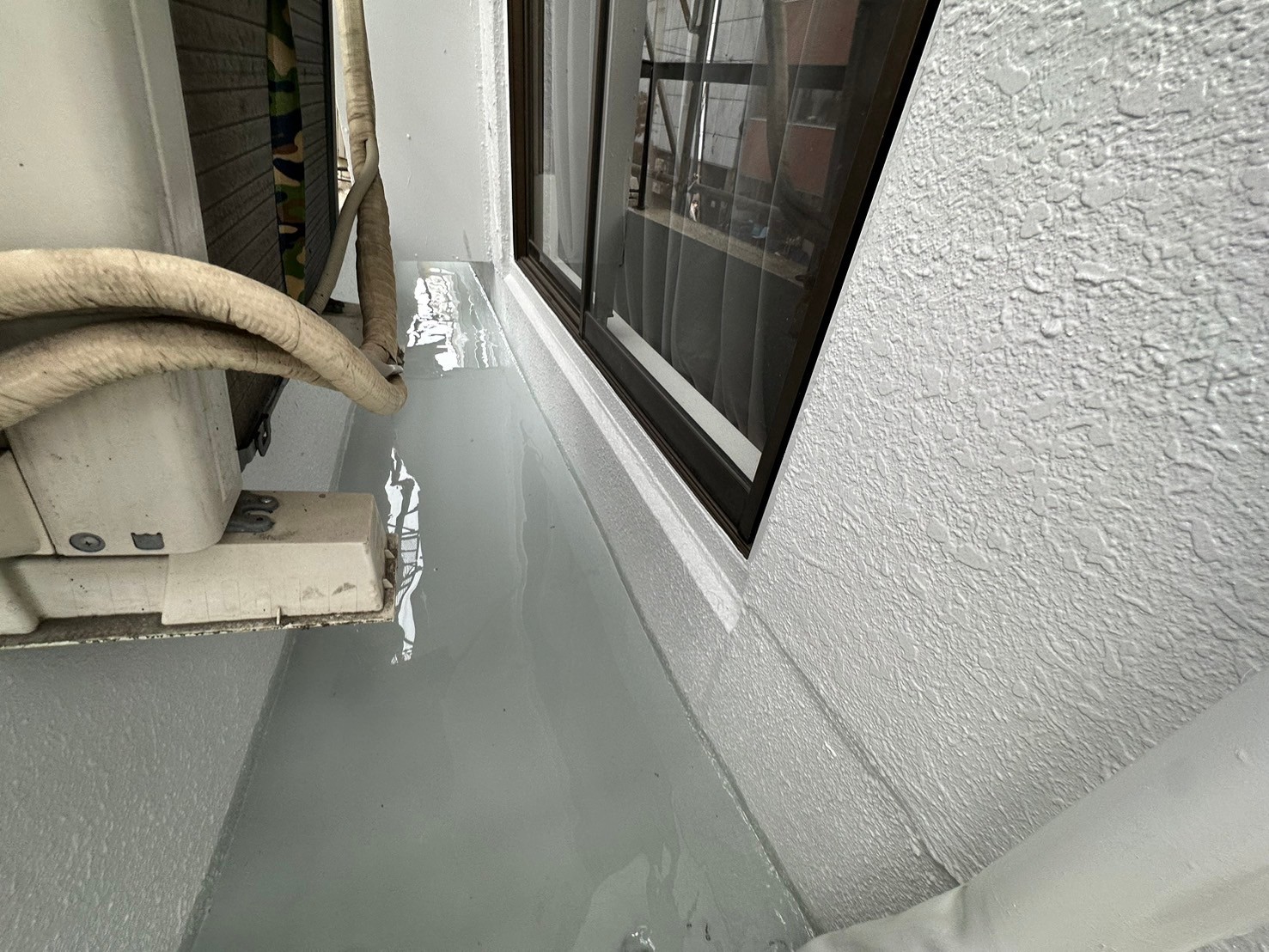 ベランダの2層目のウレタン塗布